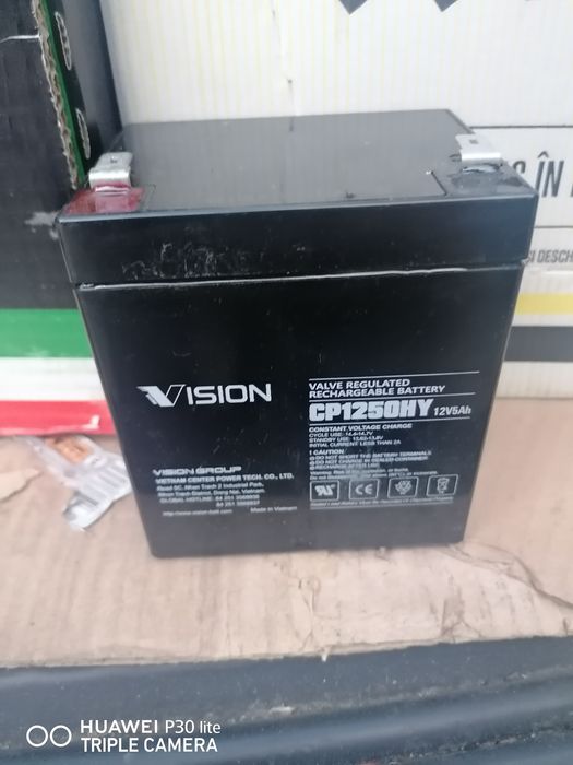 Baterie cu plumb AGM 12V 5Ah Vision 6GFM5 - CP1250HY UPS alarma