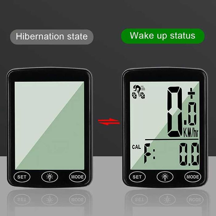 Велокомпютър с 25 функции, Водоустойчив, LED подсветка, LCD 39х48мм.