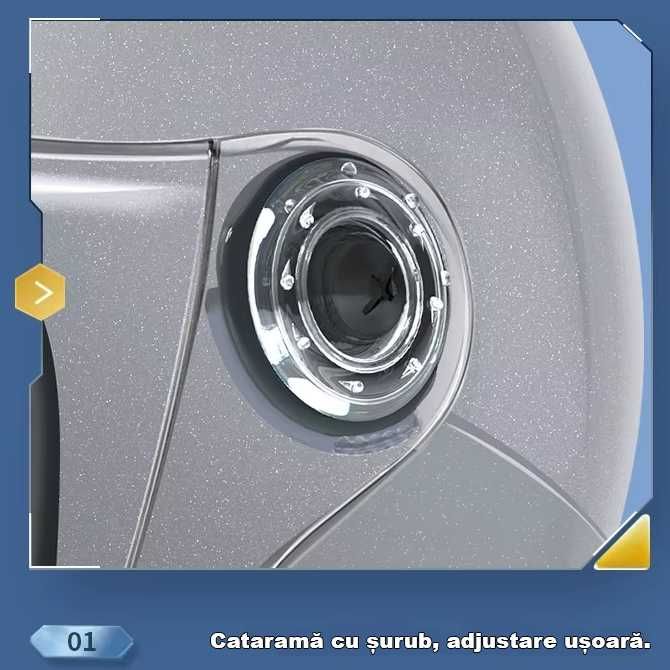 Casca Moto/Scuter unisex, marime universala, viziera detasabila, Gri