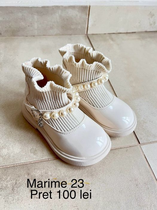 Ghete fete crem Il passo, marimea 23, stare foarte buna