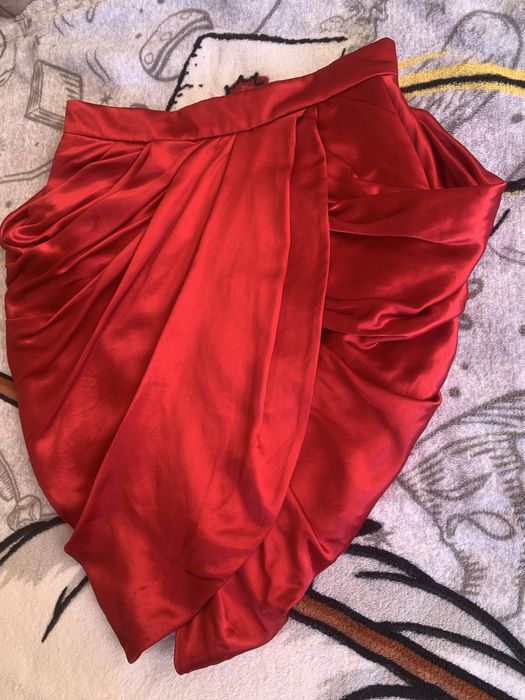 BALMAIN x H&M XS размер мини червена пола