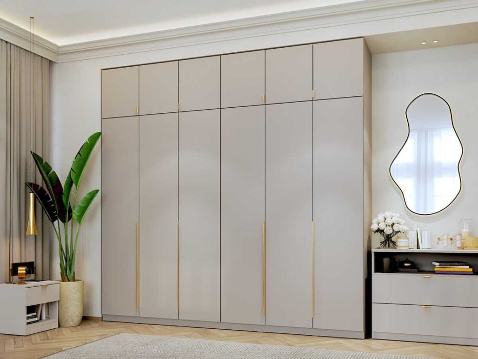 Dulap dormitor haine Inalt Bej/casmir 246 cm Auris C1