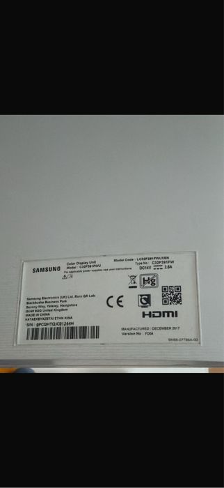 Monitor Samsung Curved 32 inch
