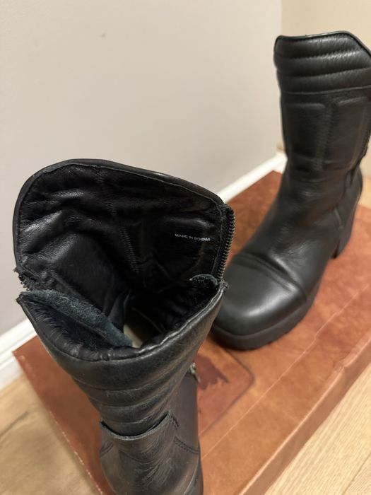 Черни кожени боти Firnarina