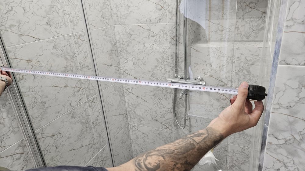 Стъклен параван за баня тип "Хармоника"