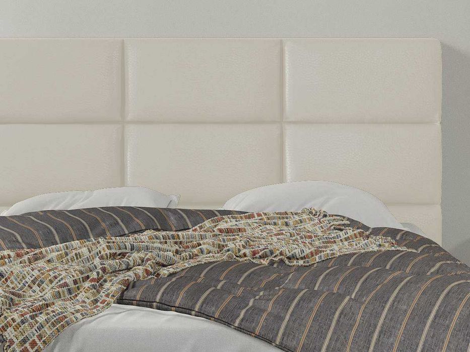 Pat Tapitat Cico 190 rabatabil 170 x 114 C1 din piele/stofa Alb Nube 1