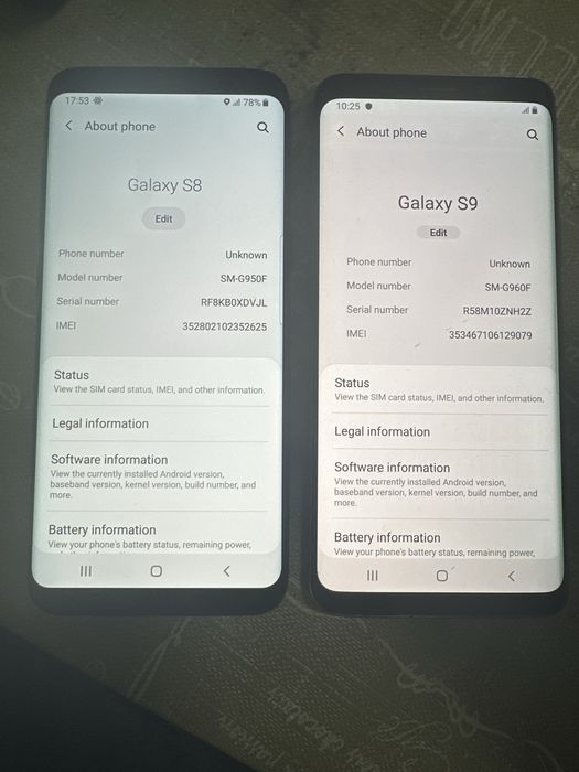 sam s8 nou, s9 liber retea