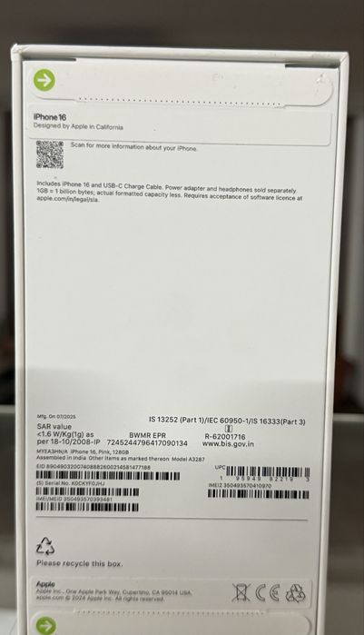 iPhone 16 Pink Sigilat Pret 3200