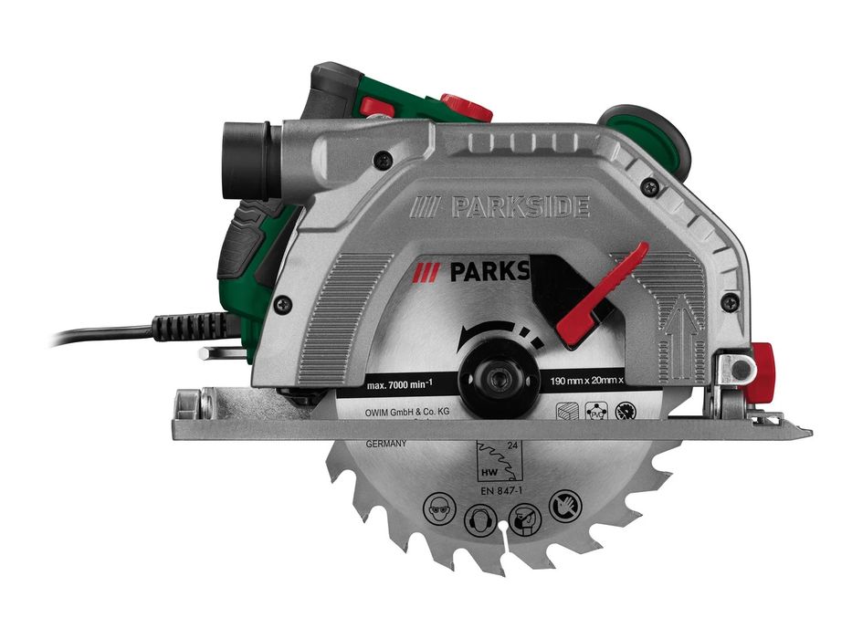 Parkside Ръчен циркуляр 1350W, Парксайд ръчен циркуляр
