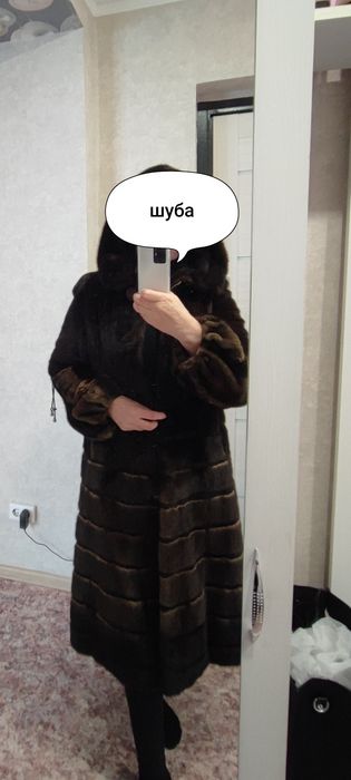 Шуба норковая коричневая