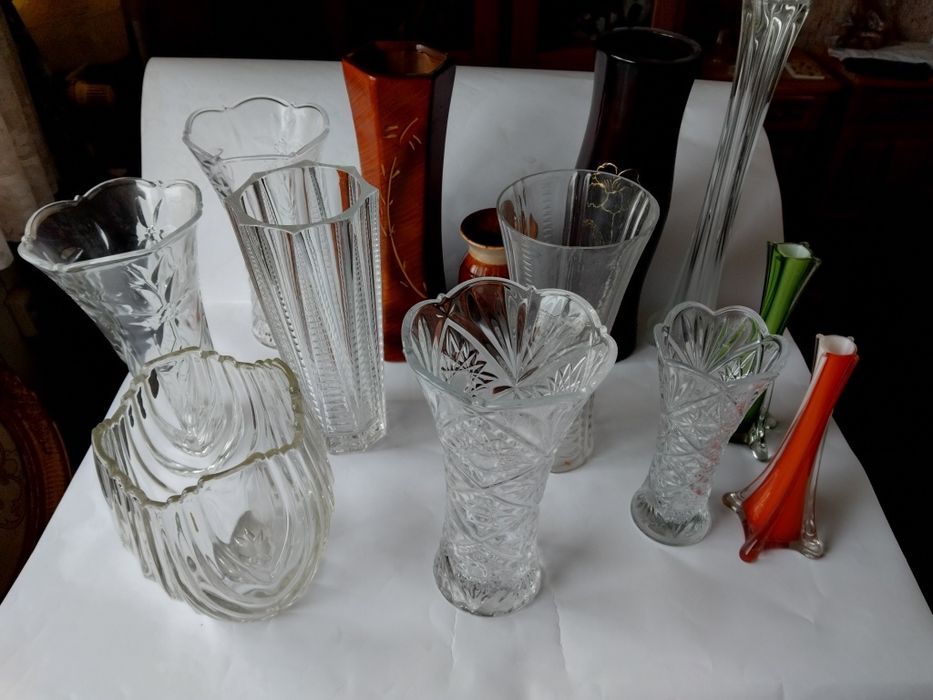 Кристални и стъклени вази и фруктиери