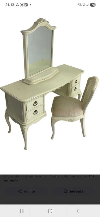 Set mobilier Willis & Gambier masă machiaj oglinda scaun