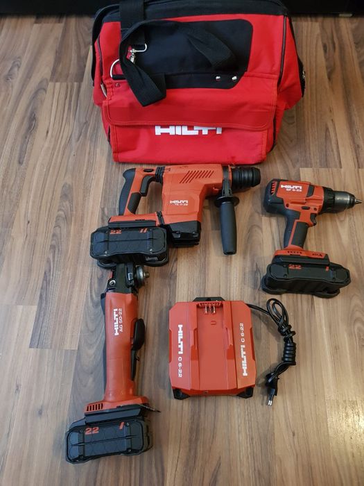 Hilti nuron,set trei piese,flex,rotopercutor și filetantă.
