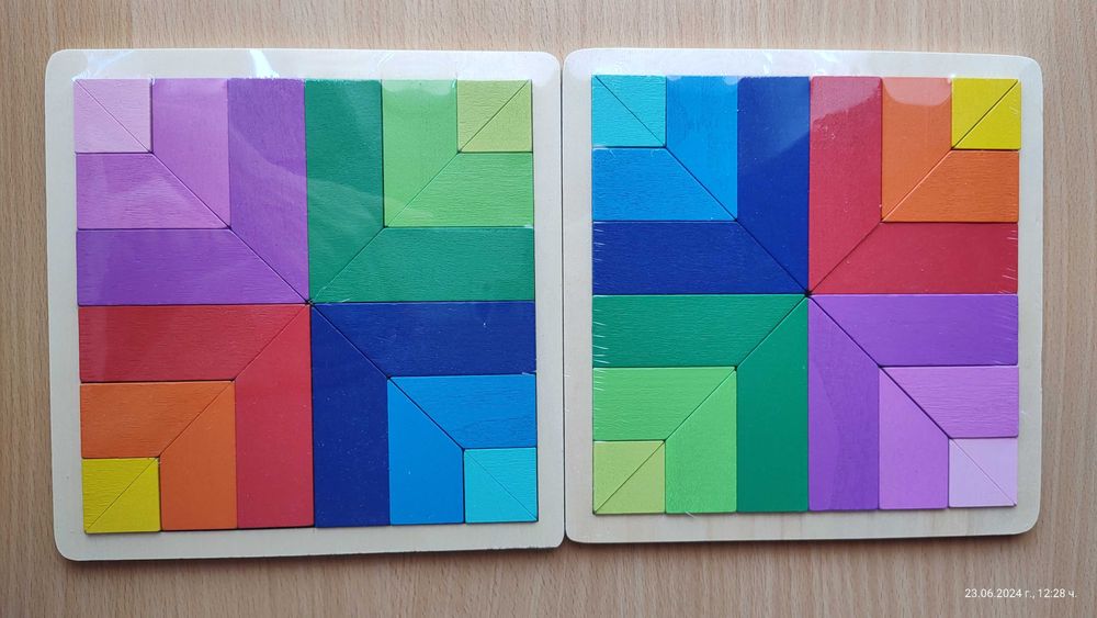 Дървени логически пъзели 2 бр.