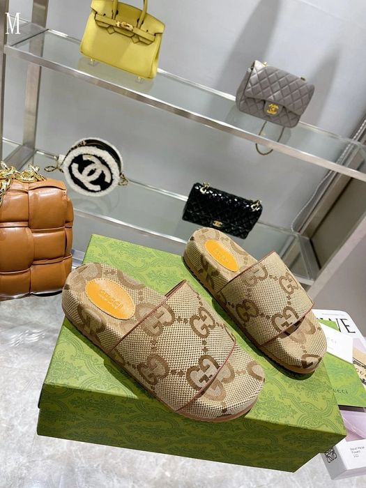 GG Canvas Slide - Beige