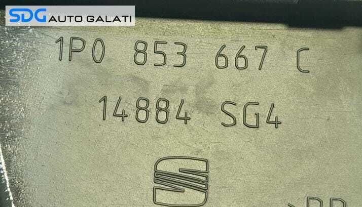 Grila Centrala Inferioara Ornament Spoiler Bara Fata Seat Leon 1P Facelift FL 2006 - 2013 Cod 1P0853667C [N0562]