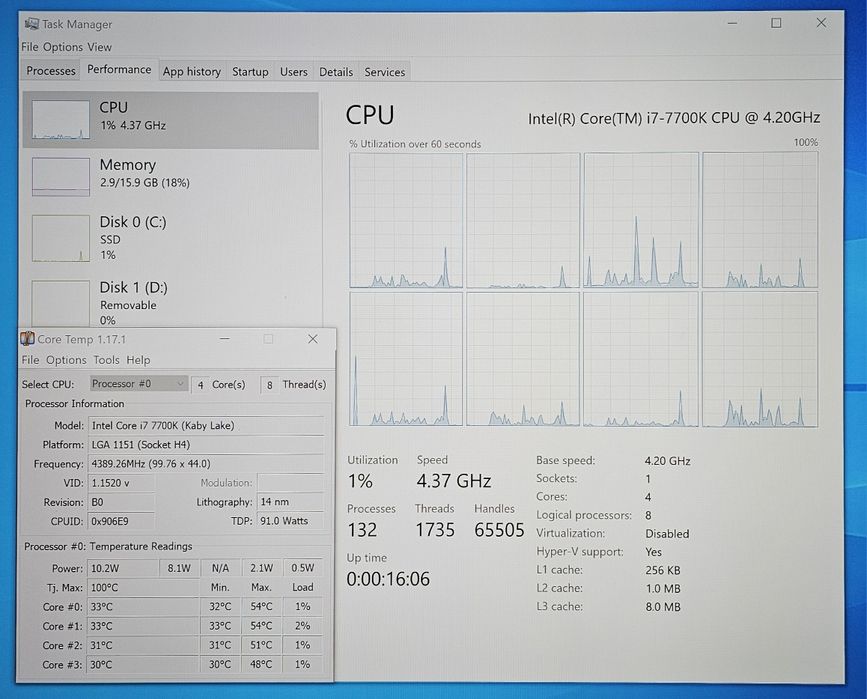 Procesor gaming i7 7700K turbo 4.5GHz 8CPUs socket 1151 Intel