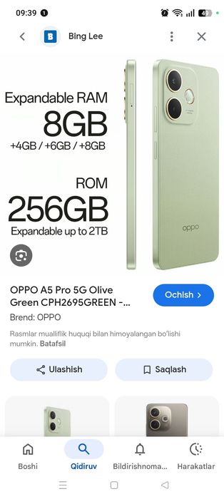 Oppo A5pro sotiladi