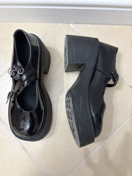 Туфли на платформе черные mary janes