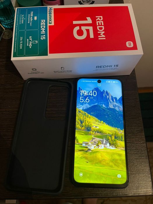 Продам телефон REDMI 15 в отличном состоянии, с коробкой и зарядником
