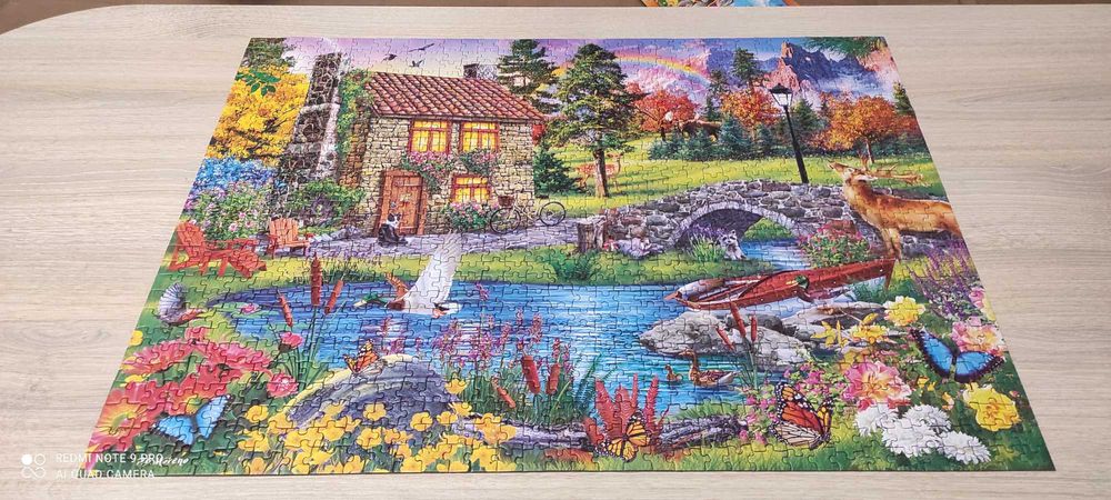 Намалявам на 20 лв. много красиви наредени и залепени пъзели!