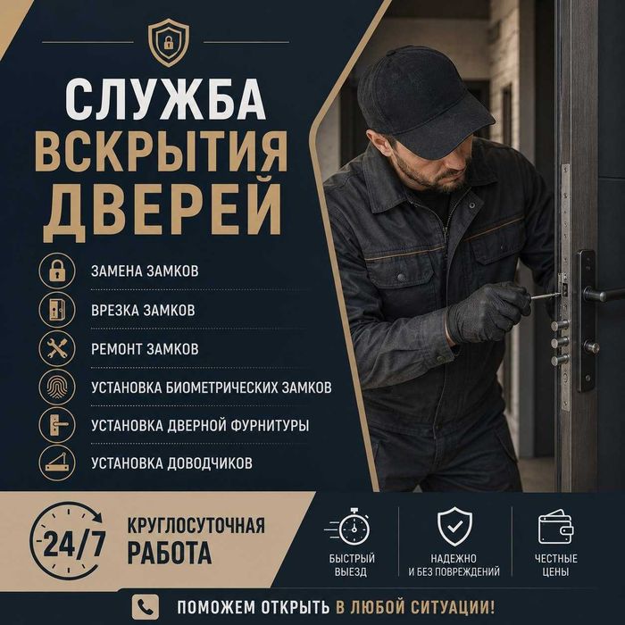 Открыть квартиру - вскрытие дверей, ремонт и врезка замков/авто/гараж