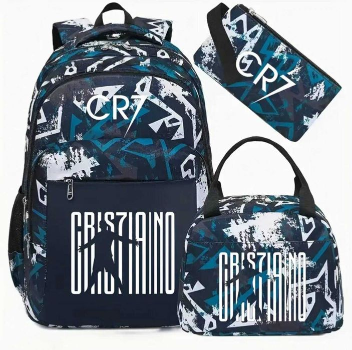 Футболни раници Роналдо Ямал Мбапе Меси Ученически комплекти с несесер