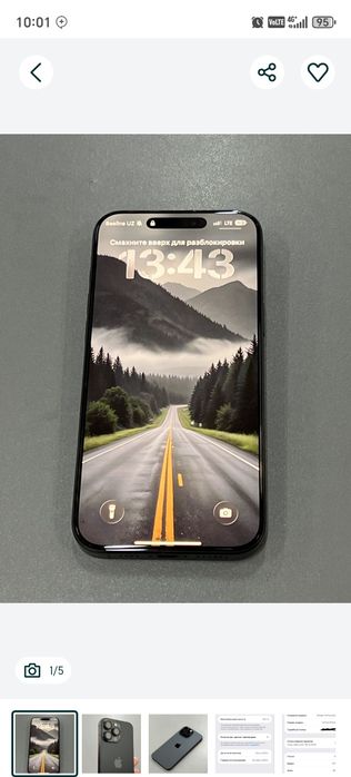 16 pro max Qora Titanium, 256 xolati ideal 111 marta zaryat qilingam