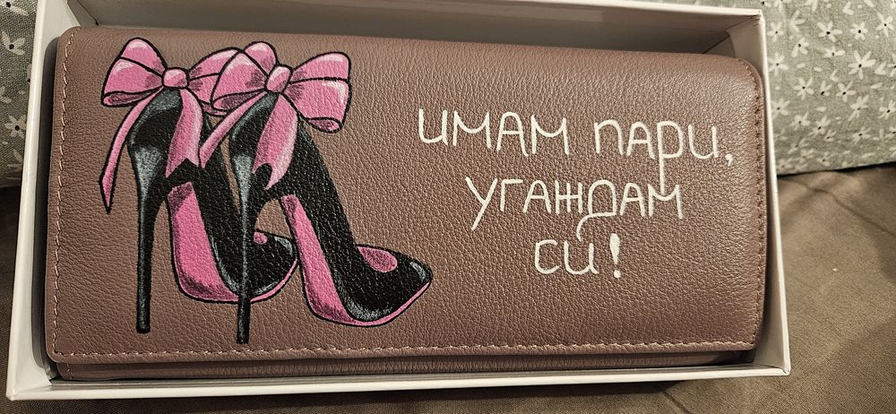 Дамско портмоне от естествена кожа