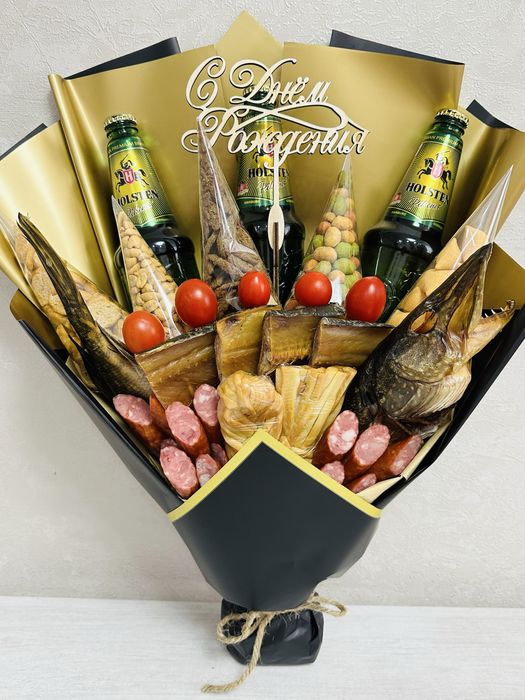 Съедобные мужские букеты