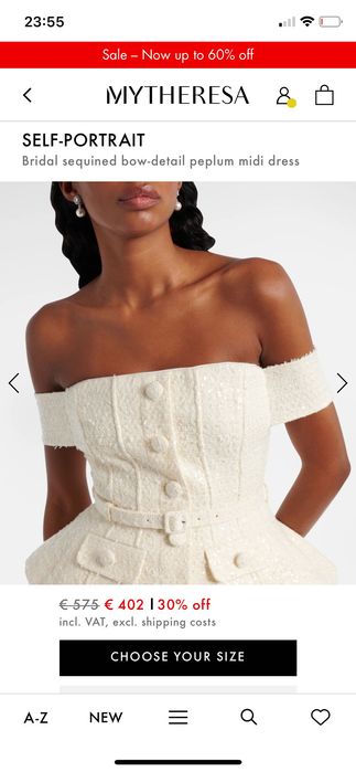 Rochie midi mireasă / cununie civilă - noua