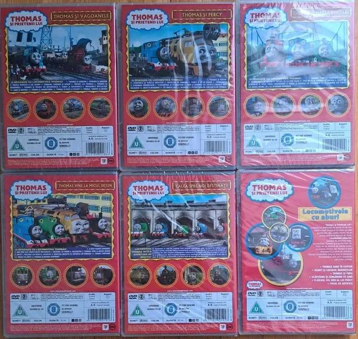 Set 6 DVD-uri Thomas si prietenii lui, nou, sigilat