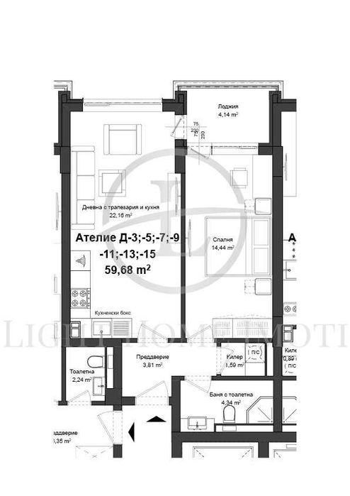 Продава се Двустаен апартамент в Пловдив, Гагарин - 68 кв.м за 851 €/кв.м - Снимка #3