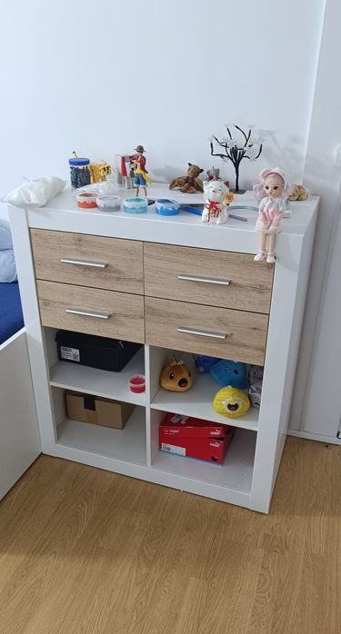 Mobila camera copil - Pat IKEA SLAKT + set mobila