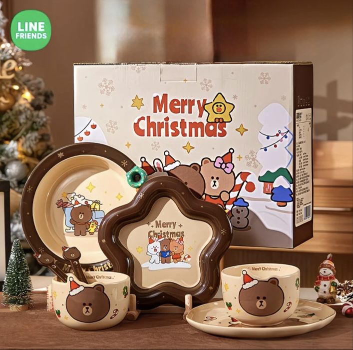 Новогодний подарочный набор посуды