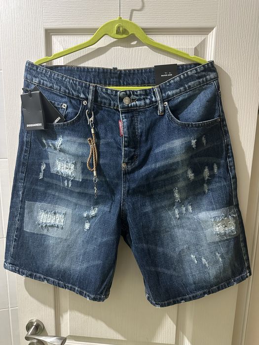 Къси Дънки Dsquared Потур Широк Крачол