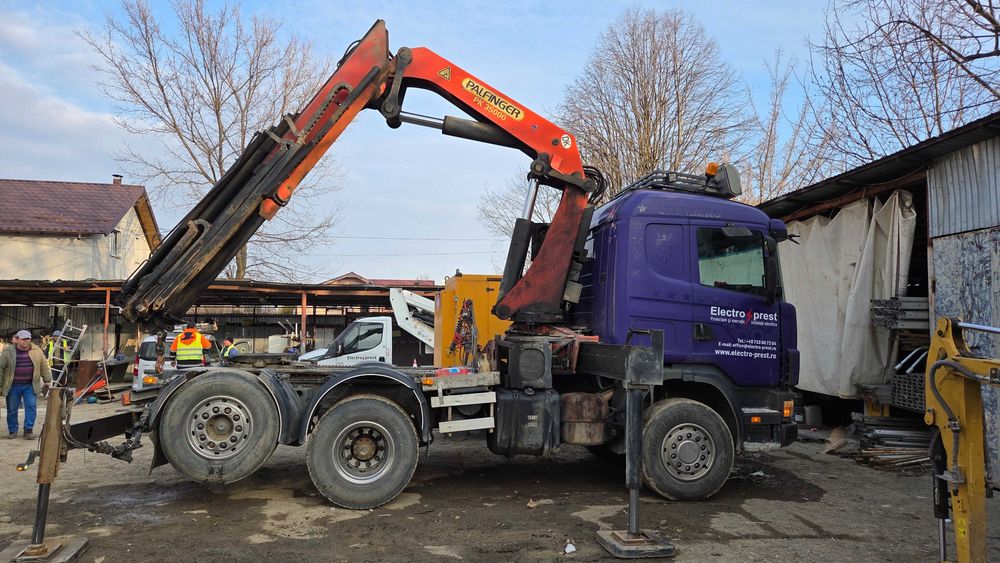 scania R124 cu macara Palfinger PK 35000 D