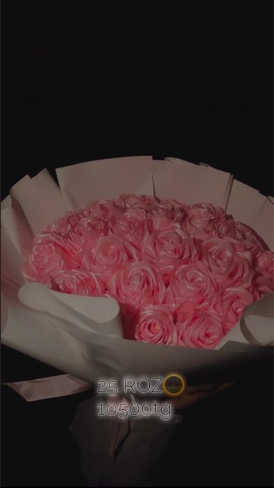 лентадан жасалған букет