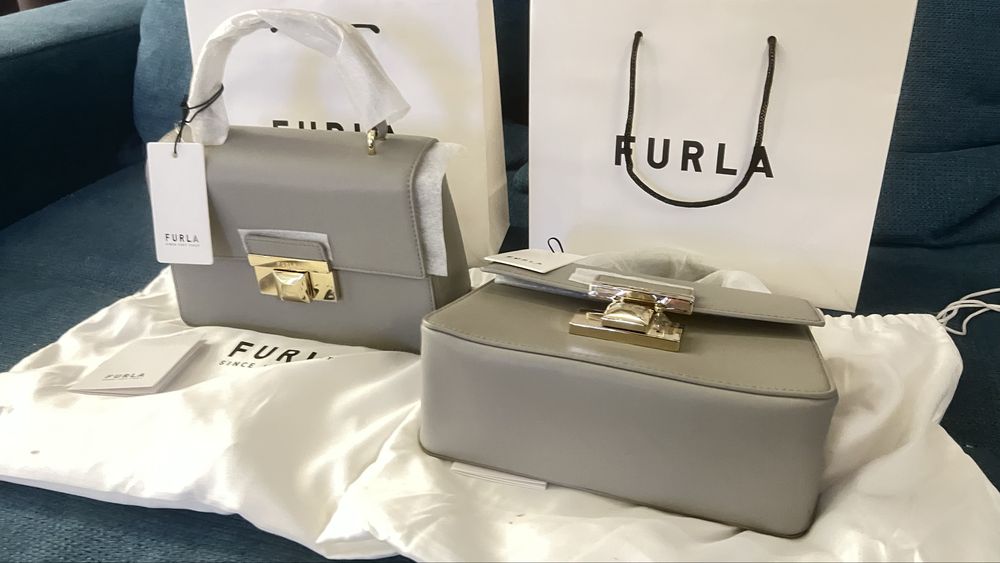 FURLA VENERE TOP HANDLE Crossbody bags.100% оригинал, със сериен номер