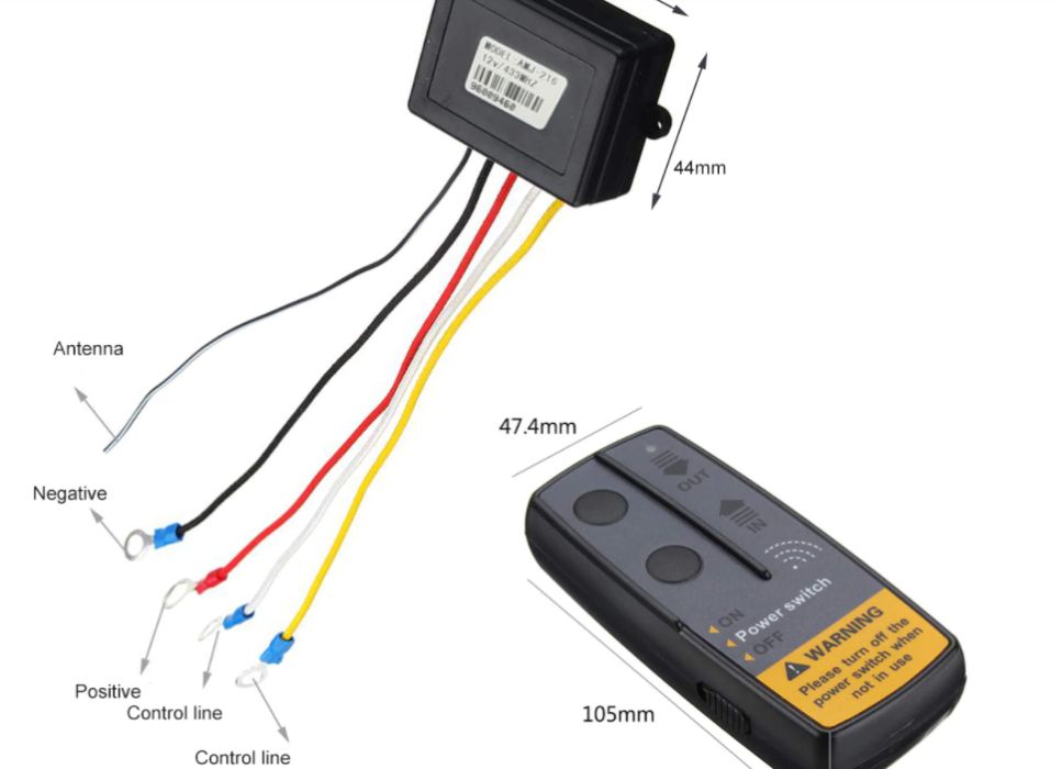 Modul Telecomanda Wireless Troliu Auto 12v