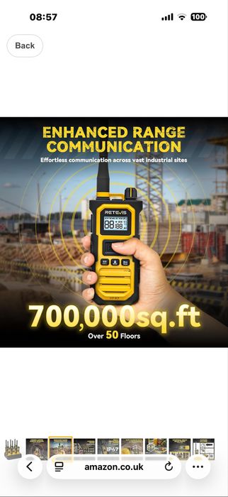 Set 6 bucati Retevis RB648P Pro Transmițător Wireless UHF 5W / sigilat