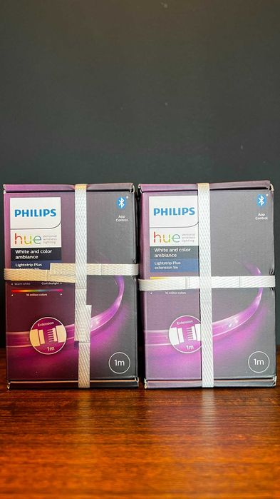 Extensie banda LED RGB, Philips Hue LightStrip Plus V4 - 1m