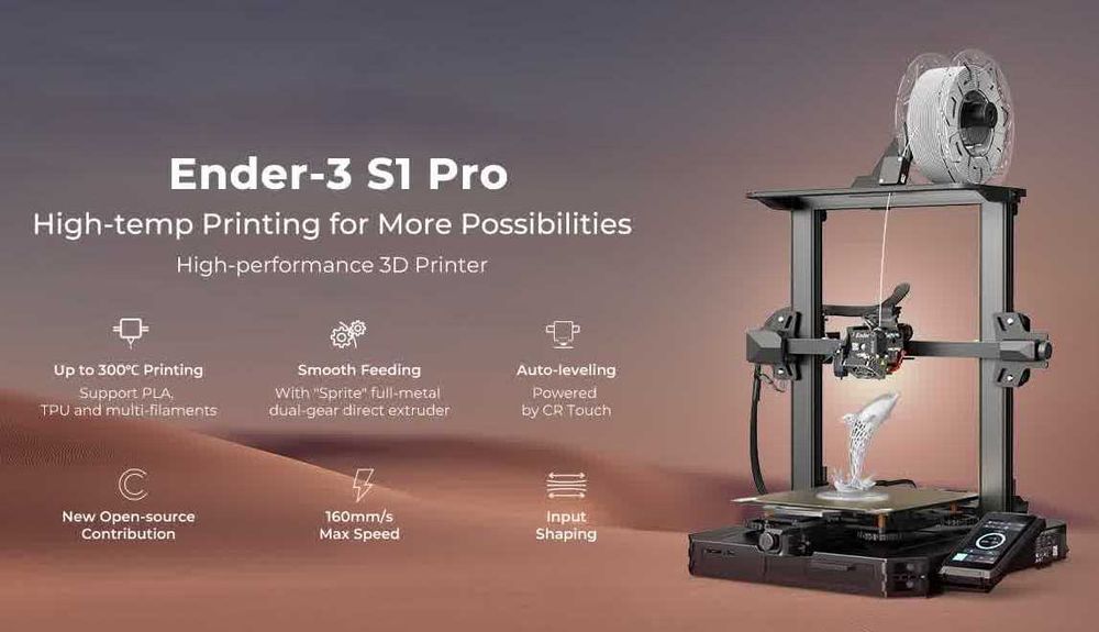 vind imprimanta 3D Ender 3 S1 pro