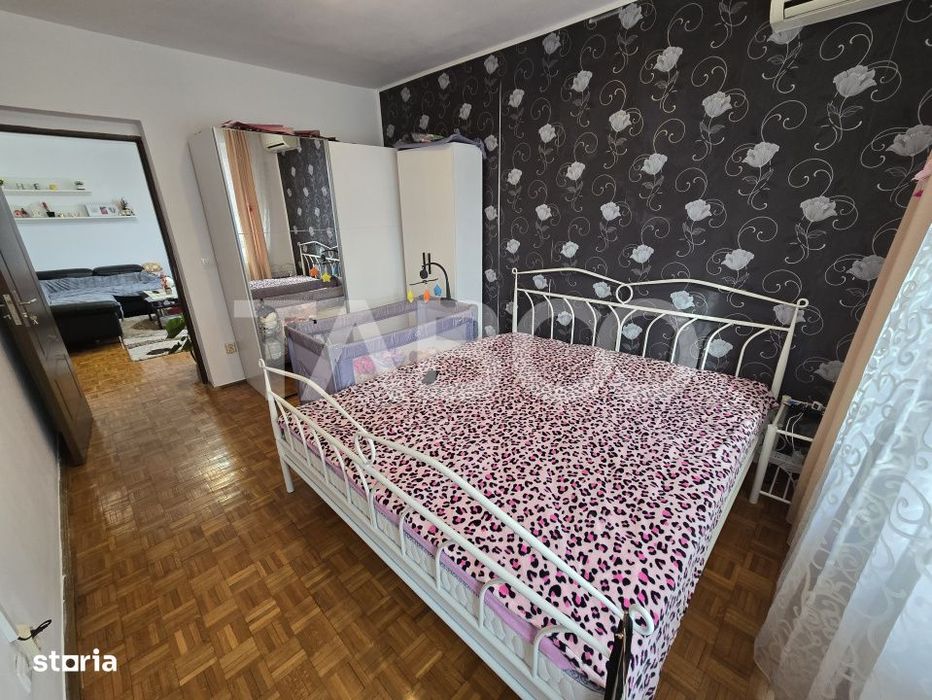 Apartament 2 camere de vanzare mobilat cu balcon in Terezian Sibiu