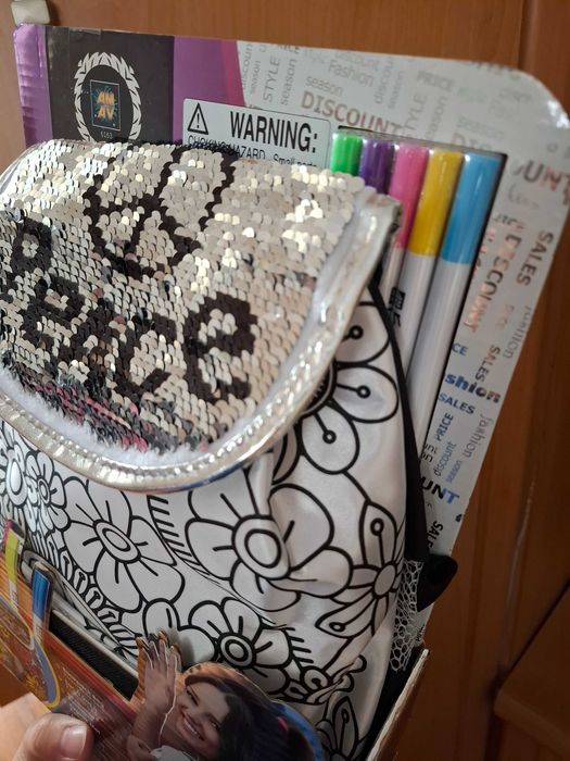 Раница за оцветяване с пайети Backpack Bag Reversible Sequins