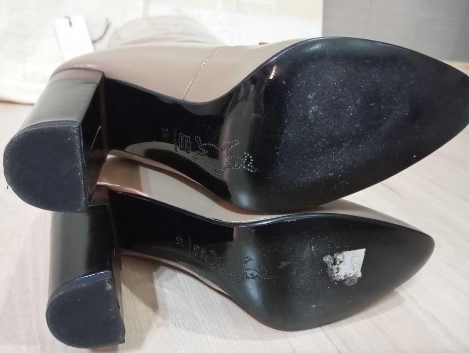 Высокие кожаные сапоги Марни размер 39