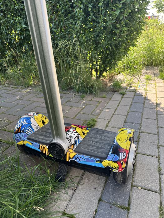 Hoverboard original de tip Segway cu mâner de directie si Bluetooth