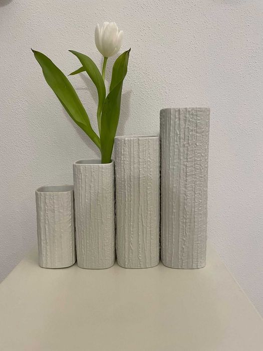 Set rar 4 vaze Rosenthal ARCTA – design Richard Scharrer, porțelan modernist
