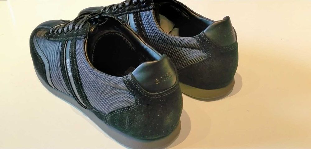 BOSS Sneakers , barbati , piele + alte materiale, negru , nr. 45 , noi