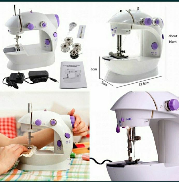 Мини тикув машинка модел sm-202A 220v тукда ва батарейкада ишлайди Fag